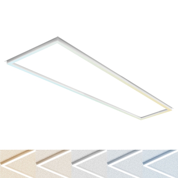 Luxrite 1x4 FT Edge Lit LED Panel Light 5CCT 3000K-6500K 20/30/40W Up to 5200LM 0-10V Dimmable 100-277V ETL LR24168-1PK - main